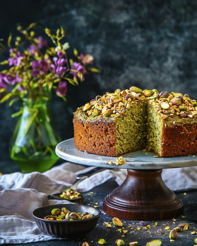 Vegan Pistachio Coffee Cake