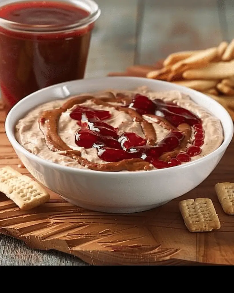 Warm Peanut Butter & Jelly Dip