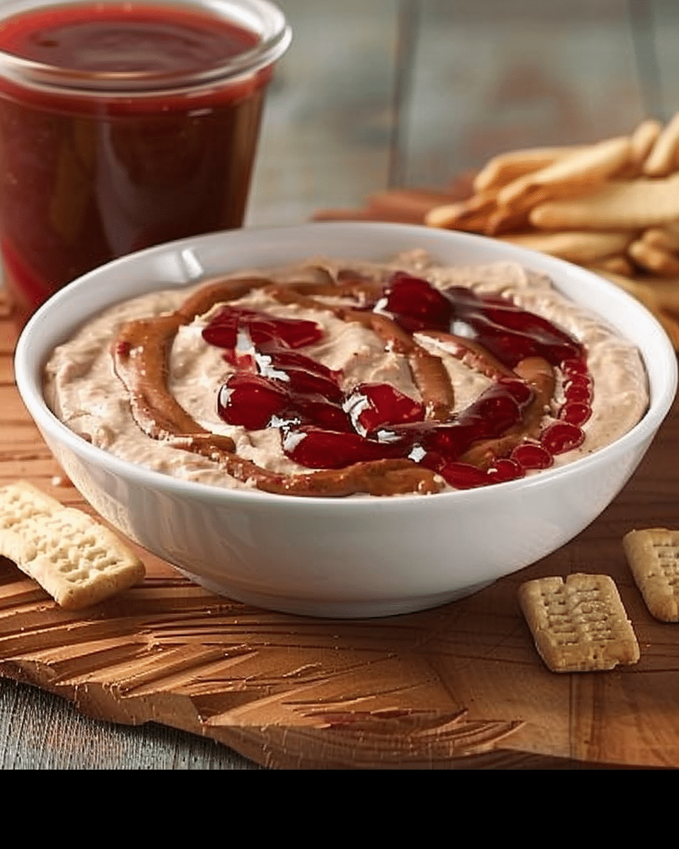 Warm Peanut Butter & Jelly Dip