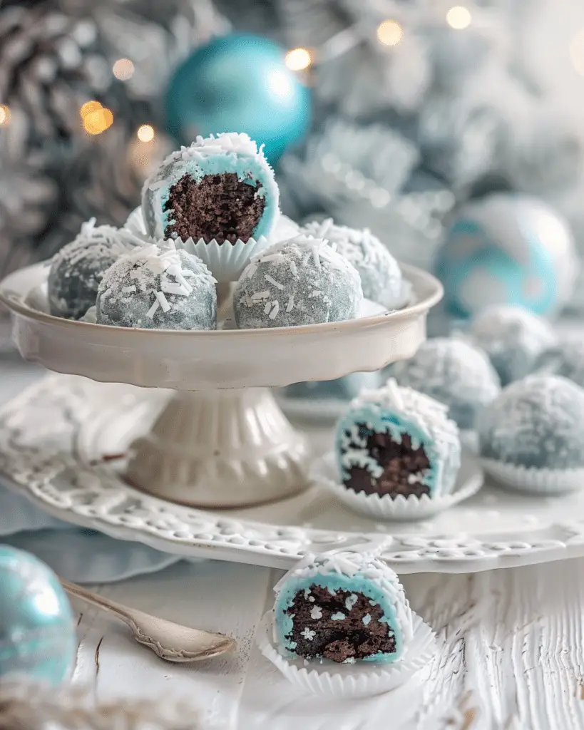 Blue Christmas Truffle Bites