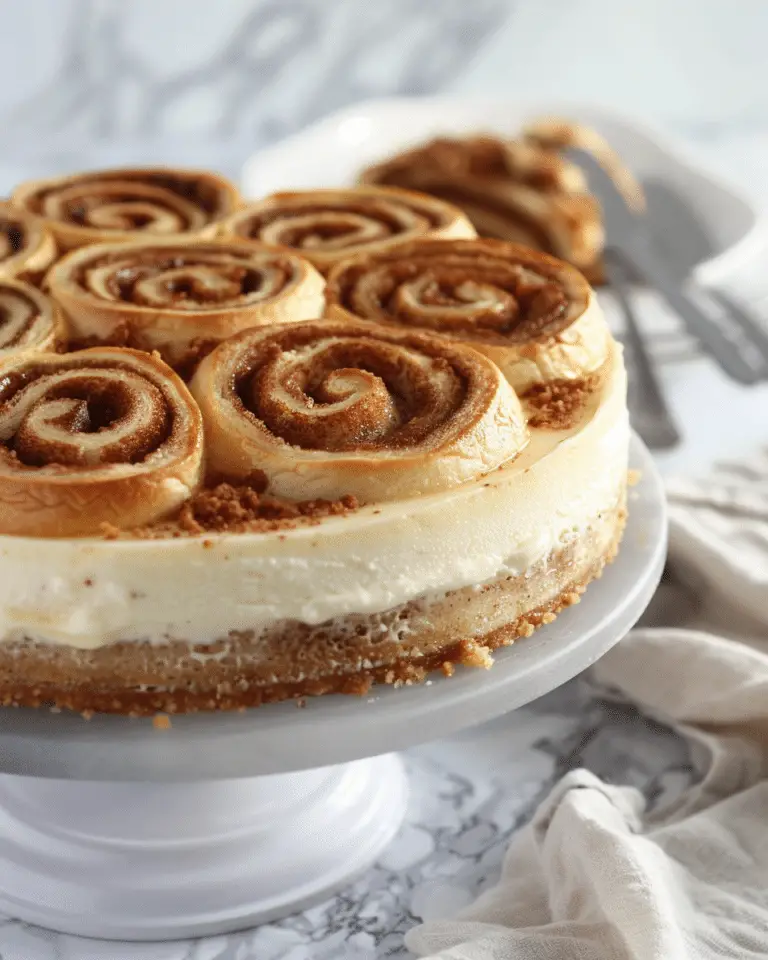 Cinnamon Roll Honeybun Cheesecake