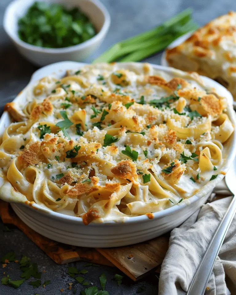 Creamy Garlic Parmesan Chicken Pasta Bake