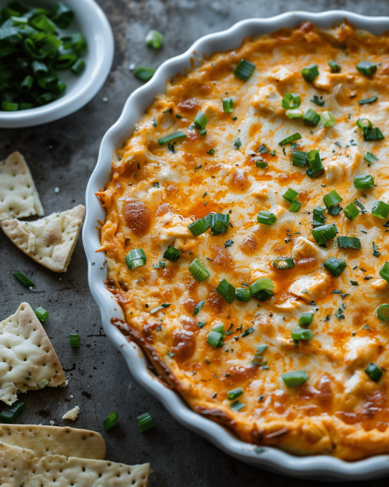 Creamy Oven‑Baked Buffalo Chicken Dip