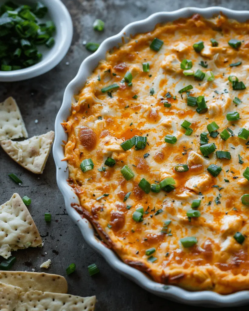 Creamy Oven‑Baked Buffalo Chicken Dip