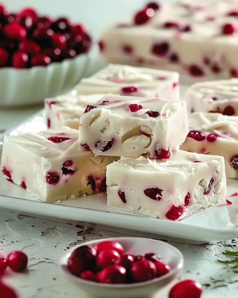 Creamy White Chocolate Cranberry Fudge
