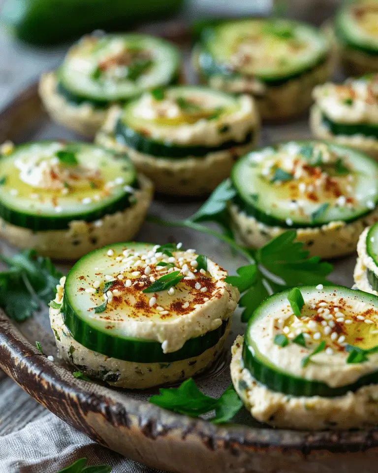 Cucumber Hummus Bites