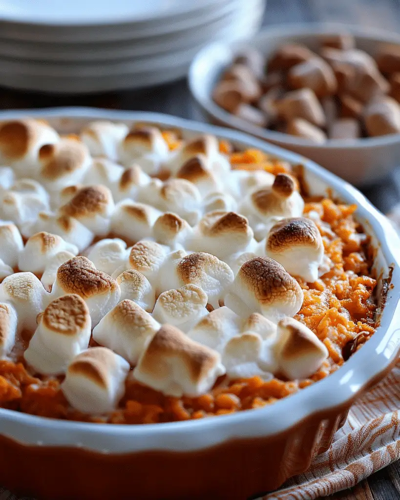 Easy Sweet Potato Casserole with Marshmallows