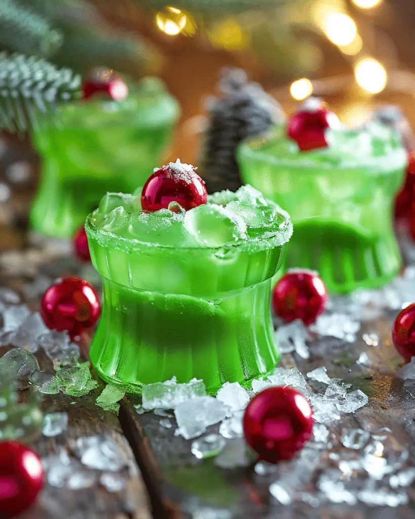 Grinch‑Theme Jello Shots