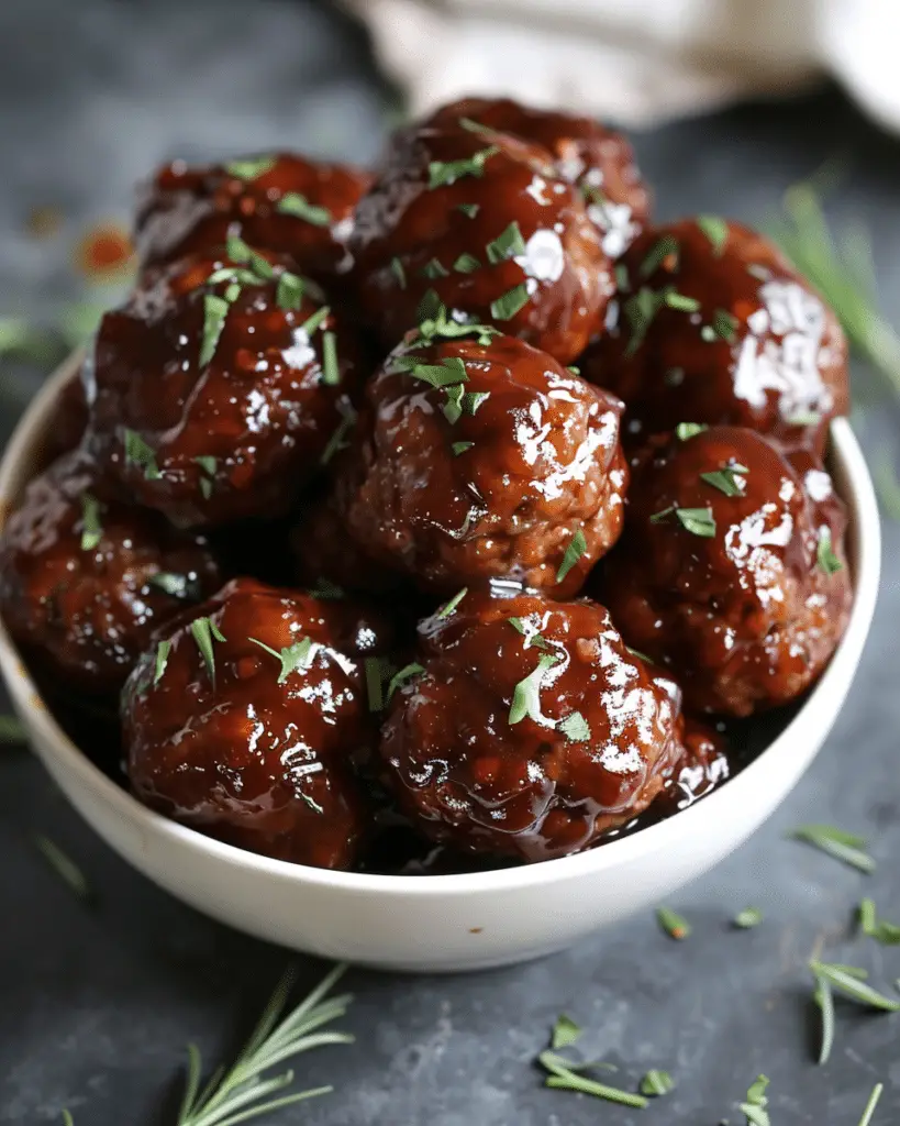 Honey BBQ Crockpot Meatballs