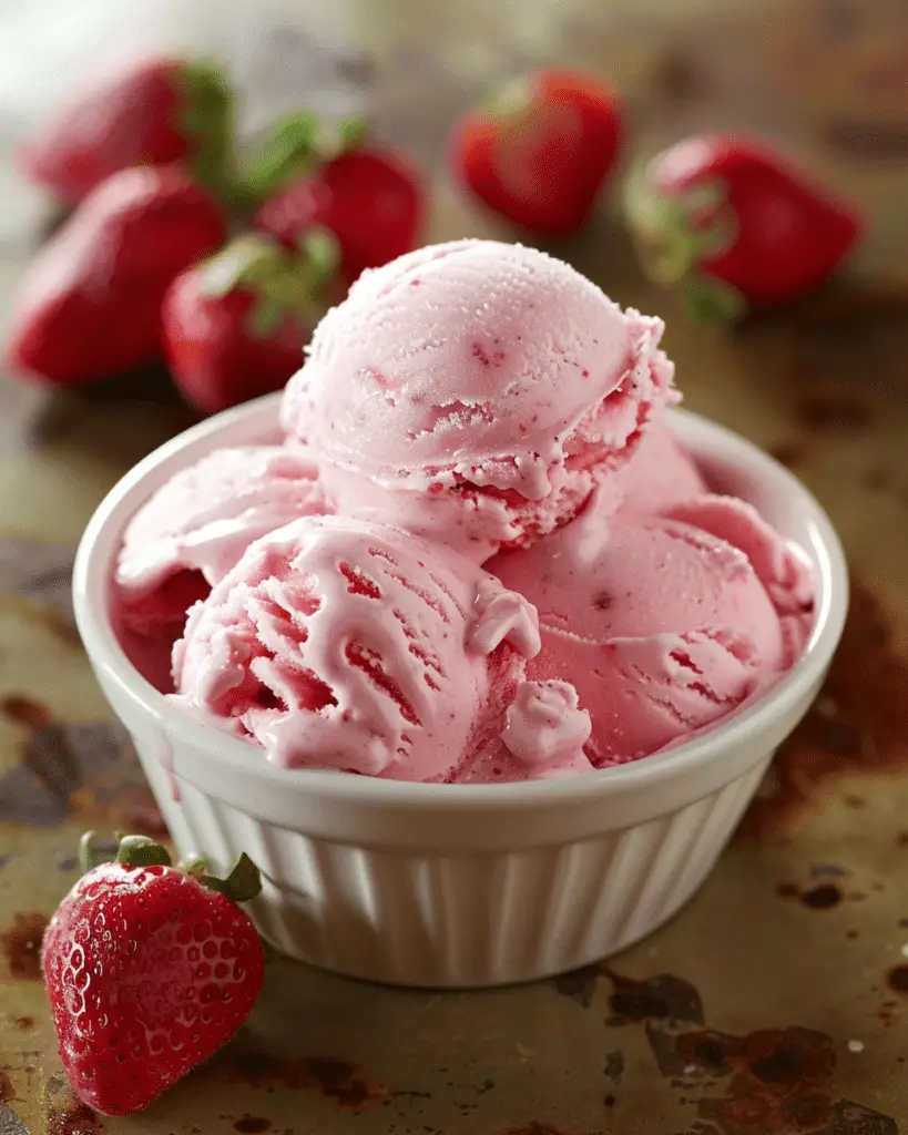 Ninja Creami Strawberry Frozen Yogurt