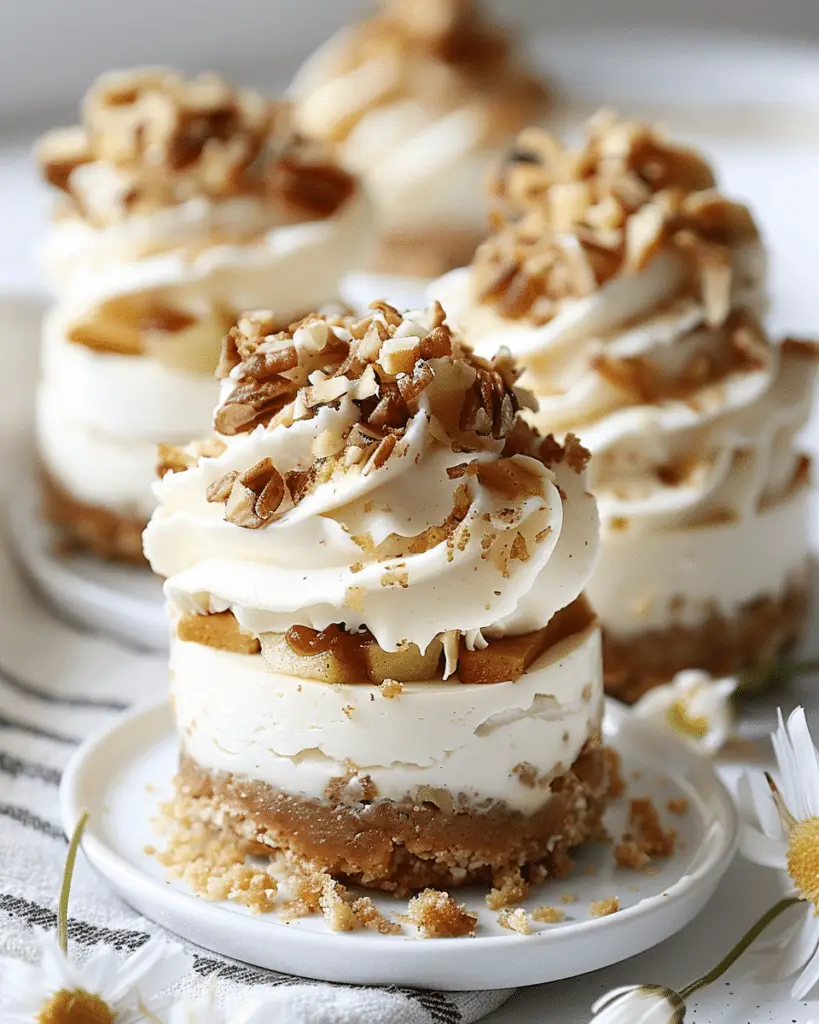 No-Bake Mini Apple Pie Cheesecakes