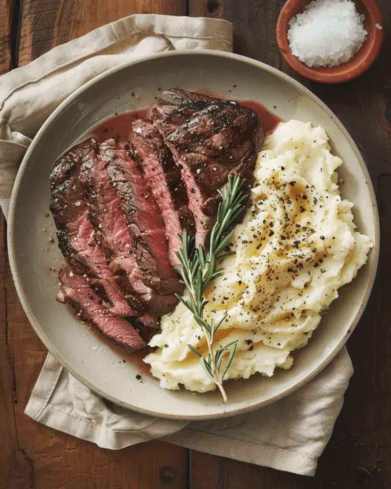 Pan-Seared Steak with Creamy Mashed Potatoes