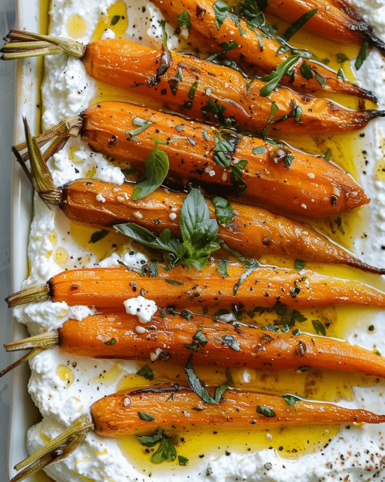 Roasted Carrots with Whipped Ricotta & Hot Honey