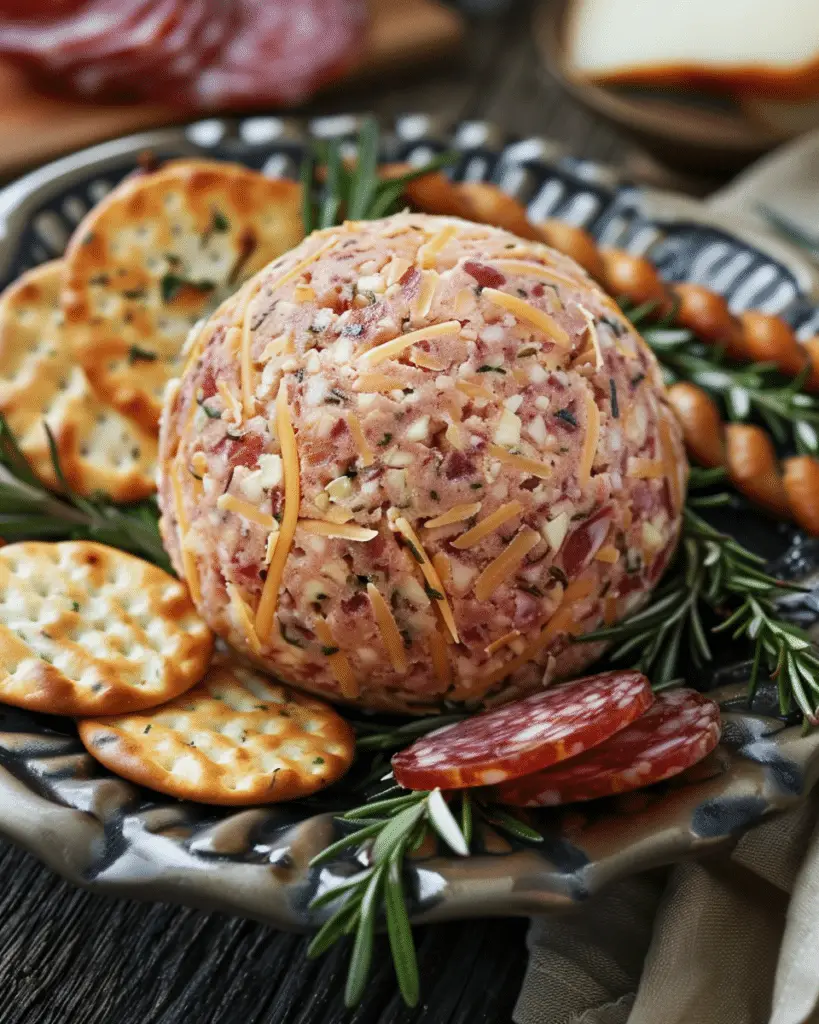 Savory Salami & Cheddar Cheese Ball
