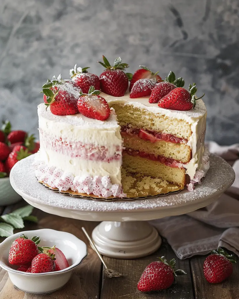 Strawberry Magic Cake