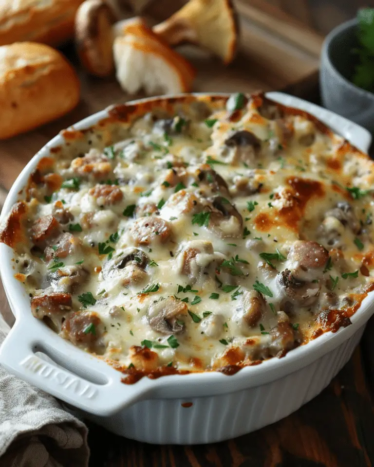 Stuffed Mushroom Dip with Sausage