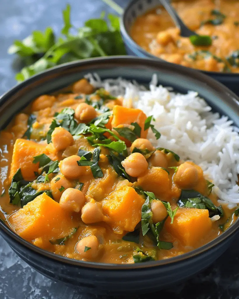 Sweet Potato and Chickpea Coconut Curry