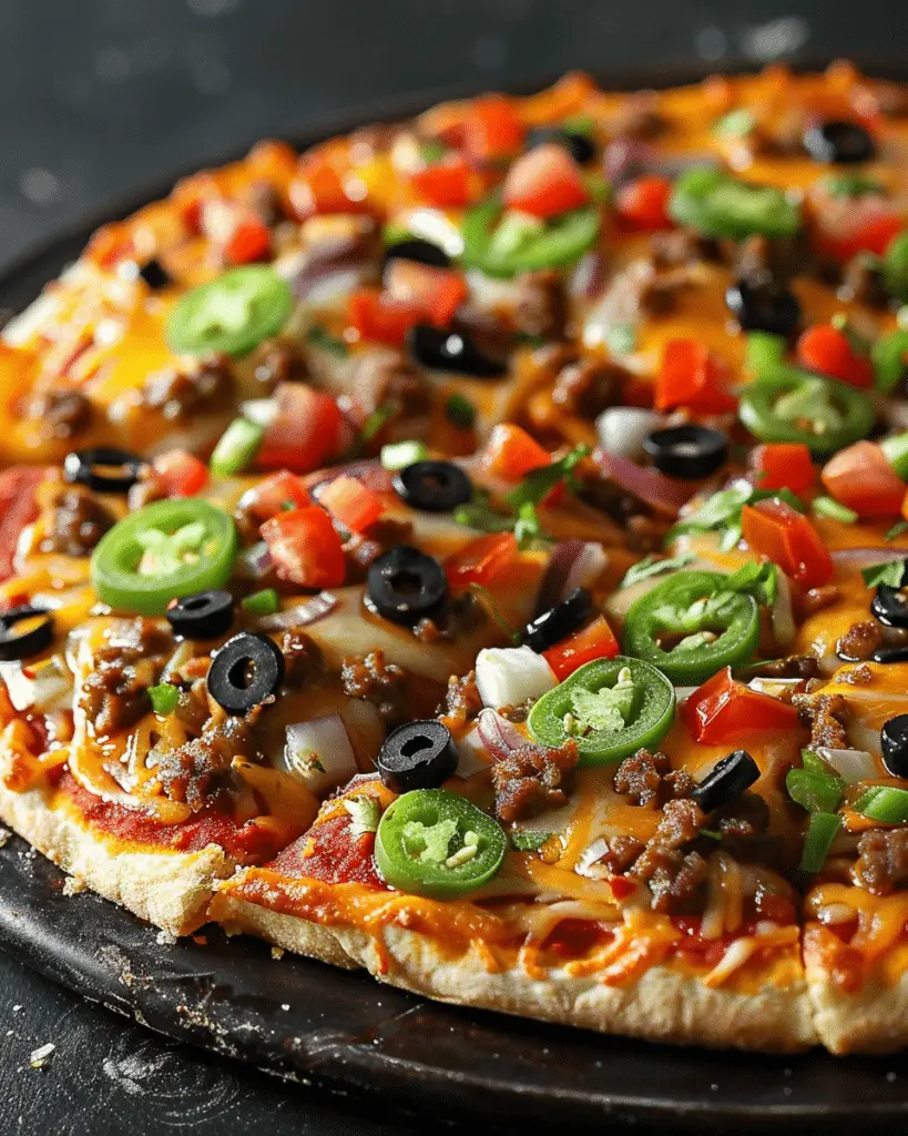 Taco‑Bell Style Mexican Pizza