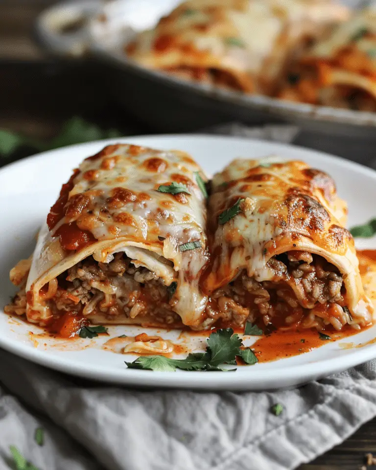 Tasty Cheesy Pizza Burgers (Baked Burrito‑Style)
