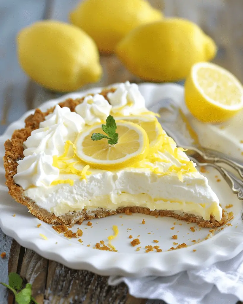 Zesty No‑Bake Cream Cheese Lemonade Pie