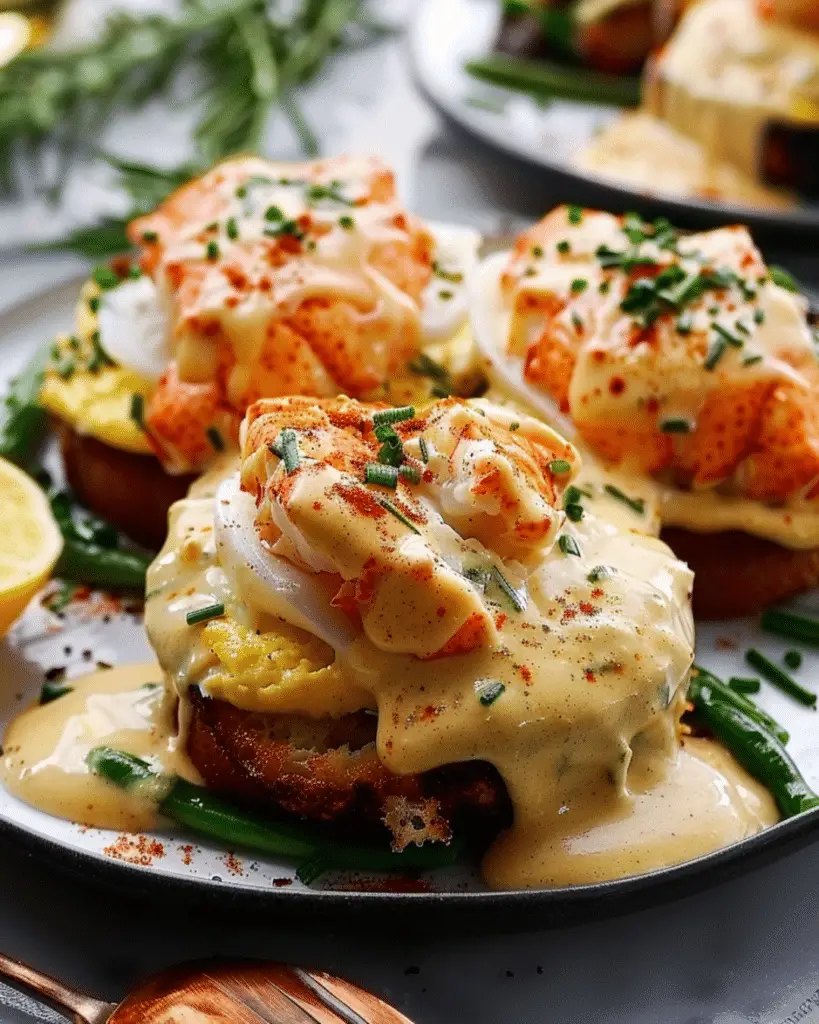 Bay Lobster Eggs Benedict with Cajun Hollandaise