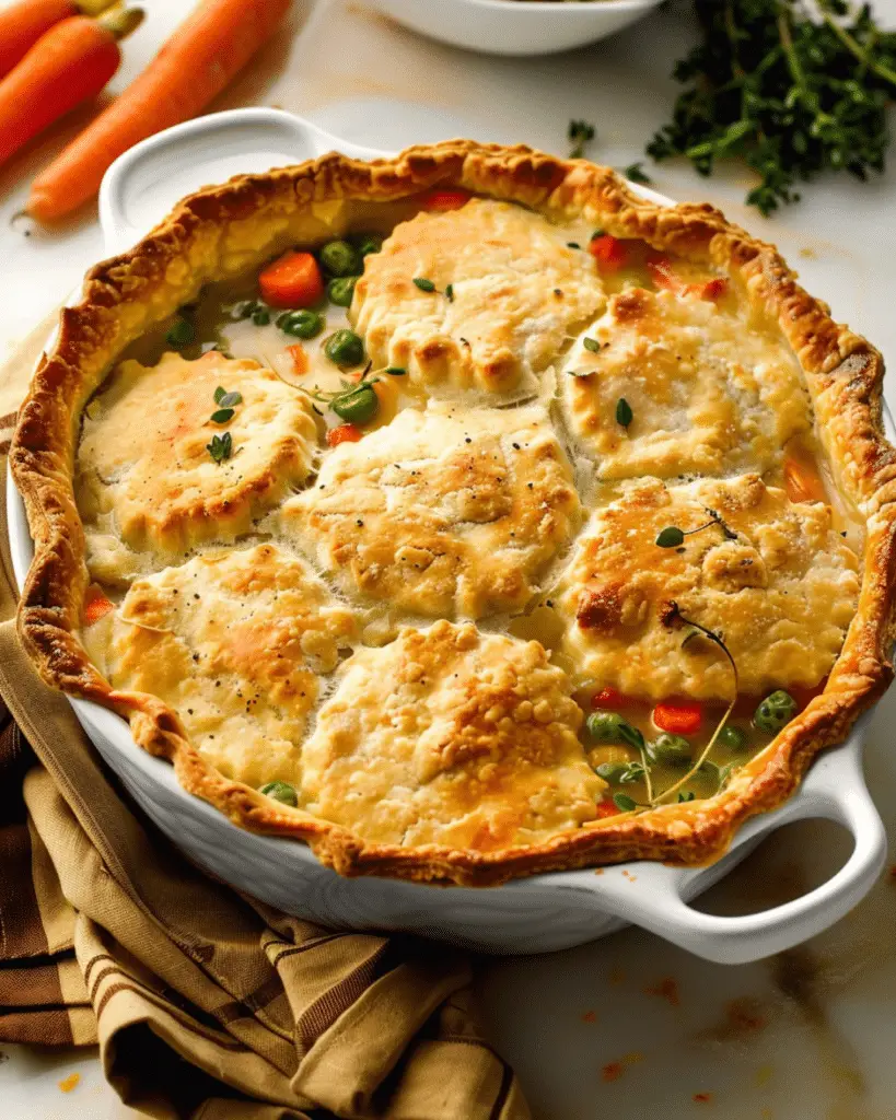 Biscuit & Vegetable Pot Pie Casserole