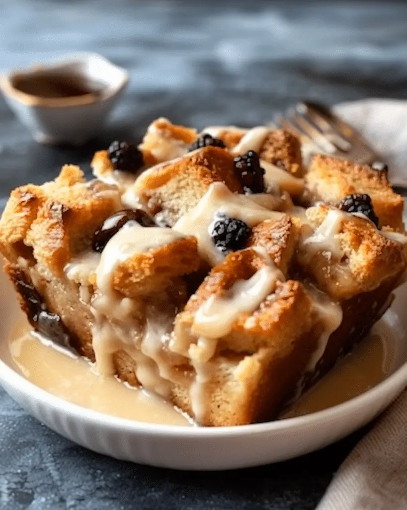 Bread Pudding with Vanilla Sauce
