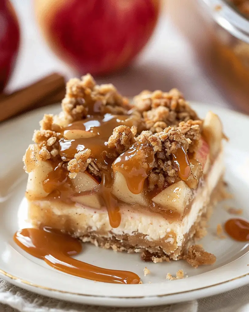 Caramel Apple Cheesecake Bars