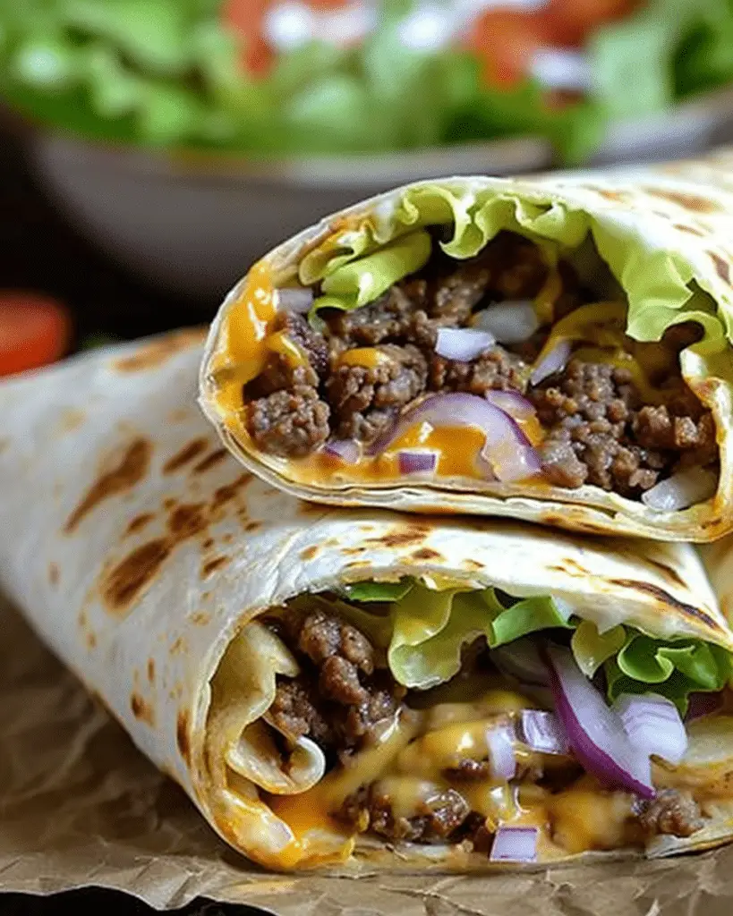 Cheesy Big Mac Wraps