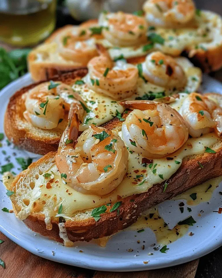Cheesy Garlic Bread Shrimp Grilled Cheese