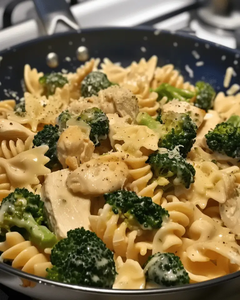 Cheesy Garlic Chicken & Broccoli Pasta