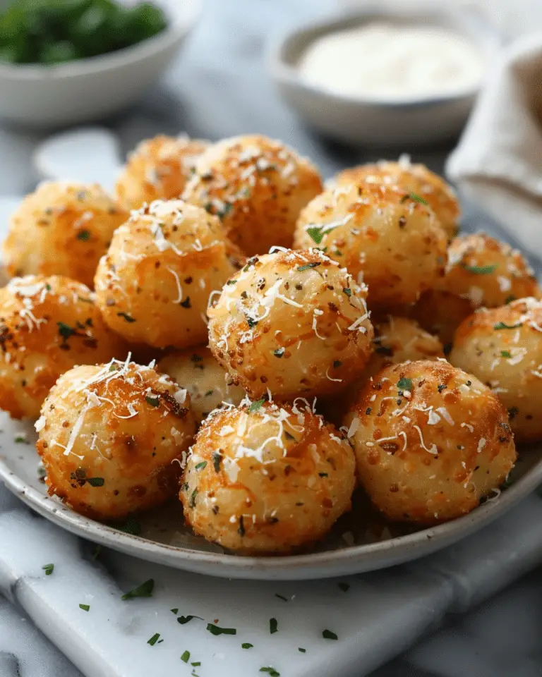 Cheesy Garlic Parmesan Potato Balls
