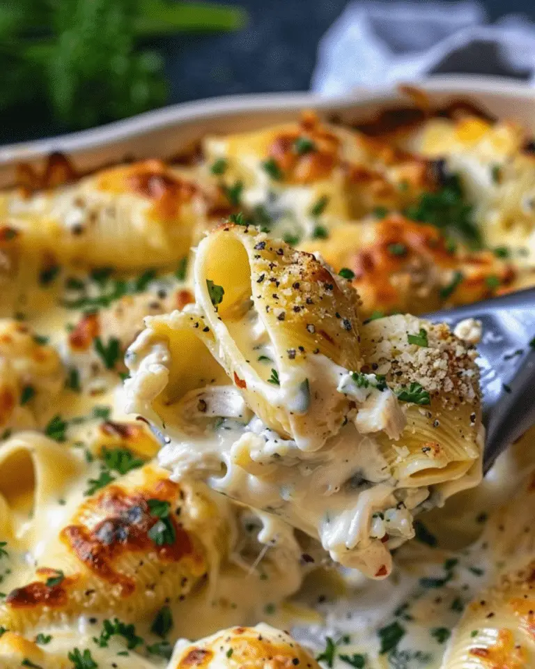 Chicken Alfredo Stuffed Shells