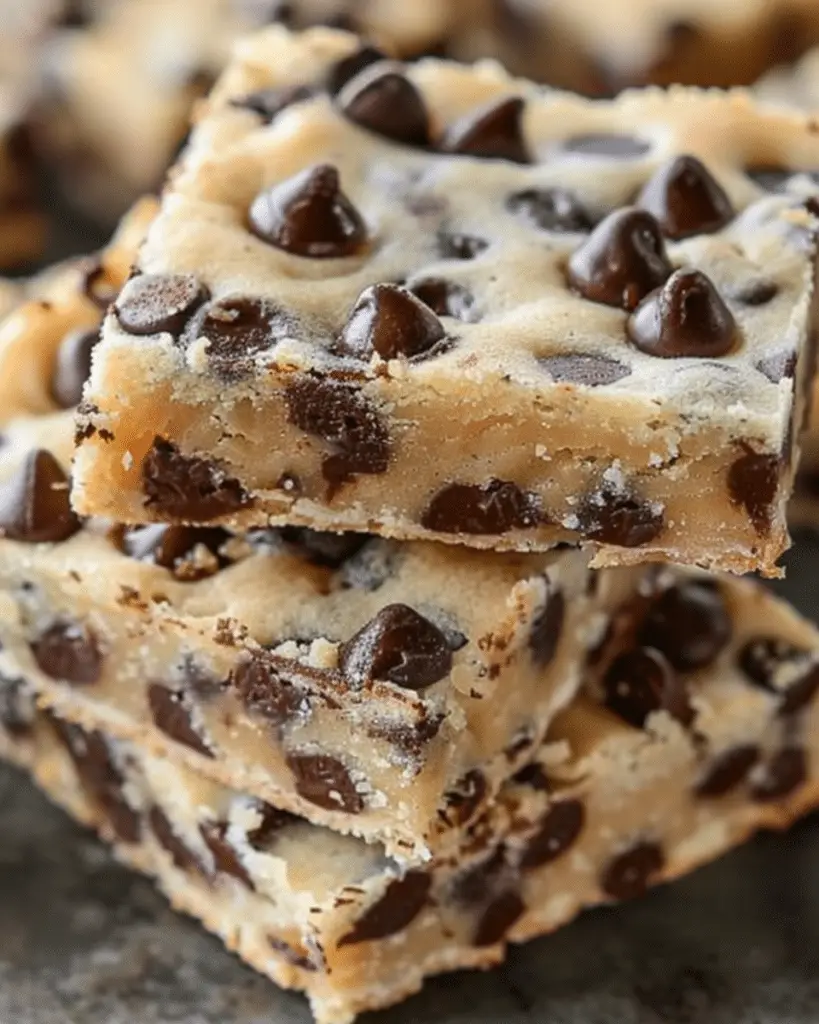 Chocolate Chip Shortbread Cookie Bars