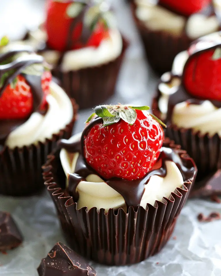 Chocolate Covered Cheesecake Strawberries