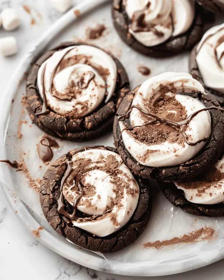 Chocolate Marshmallow Swirl Cookies