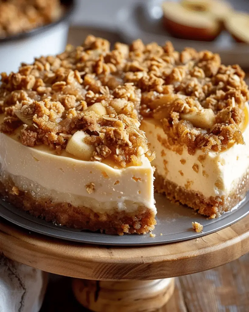 Classic Apple Crumble Cheesecake