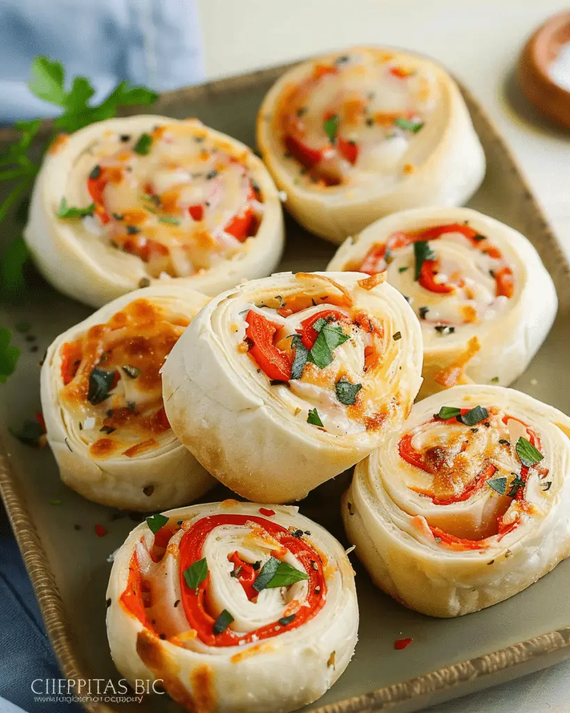 Creamy Ranch Pinwheels with Roasted Red Peppers