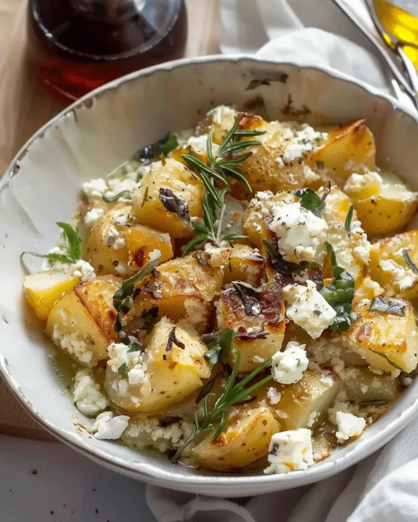 Crispy Baked Feta Potatoes