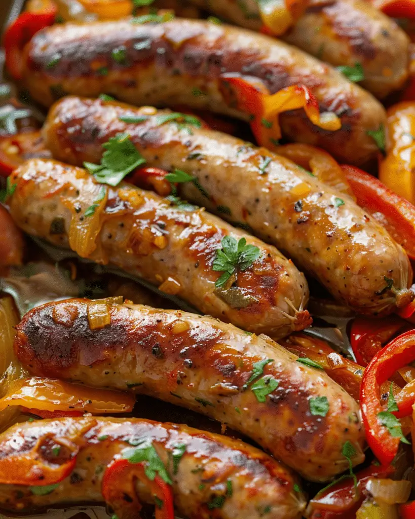 Easy Baked Italian Sausage and Peppers