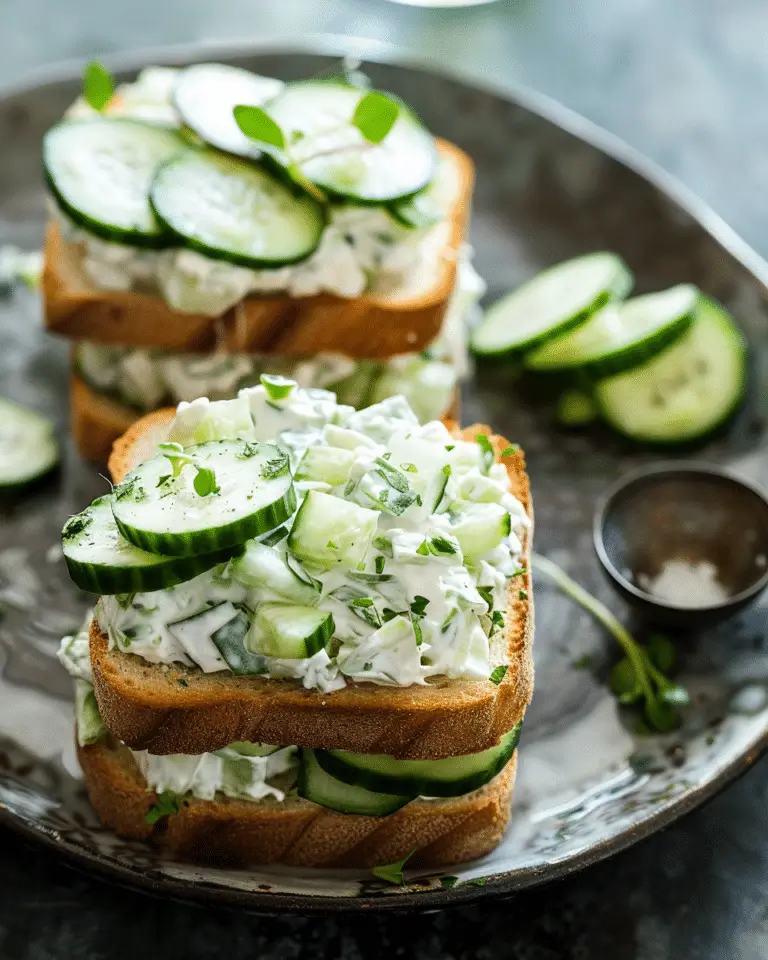 Easy Cucumber Salad Sandwiches