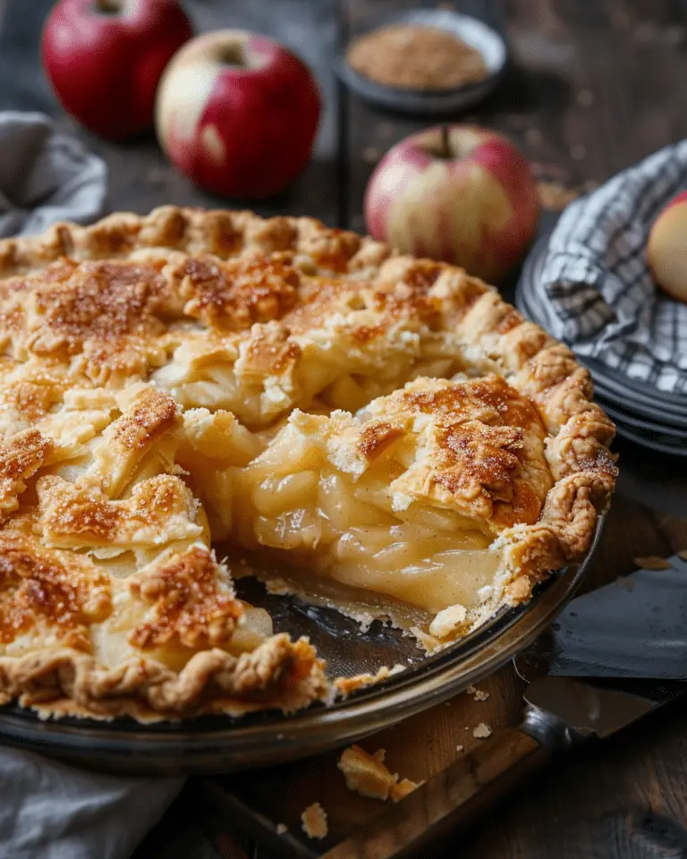 French Apple Custard Pie