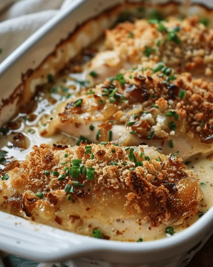 French Onion Chicken Bake