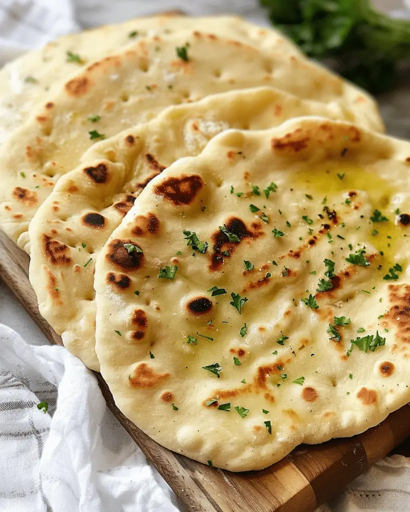 Garlic Flatbreads (No Yeast)