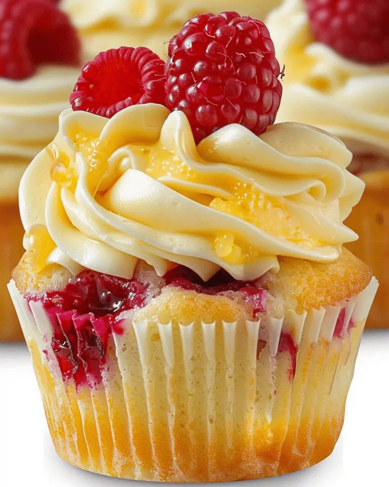 Heavenly Raspberry Lemon Cupcakes
