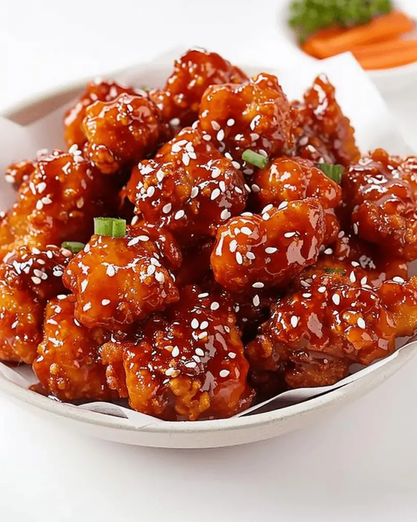 Korean Popcorn Chicken (Yangnyeom Dak)