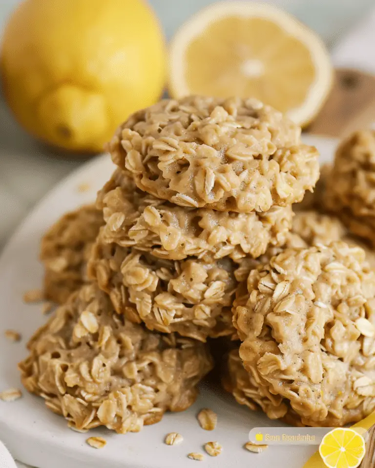 Lemon Oatmeal No-Bake Cookies