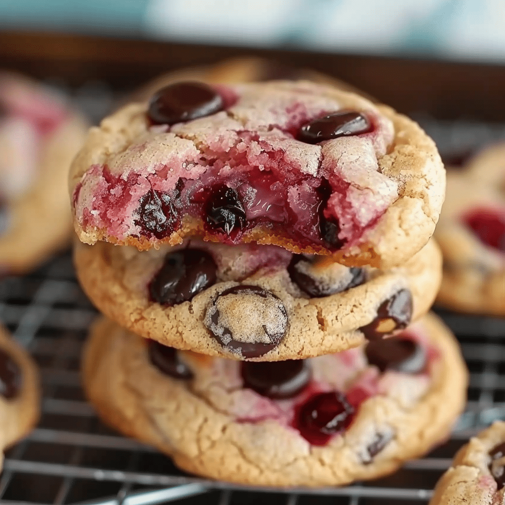 Maraschino Cherry Chocolate Chip Cookies