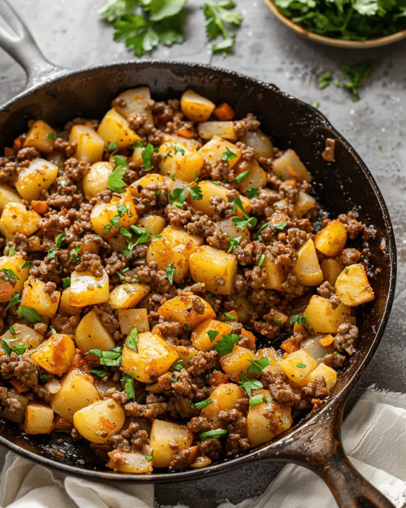 Mexican Ground Beef and Potato Skillet