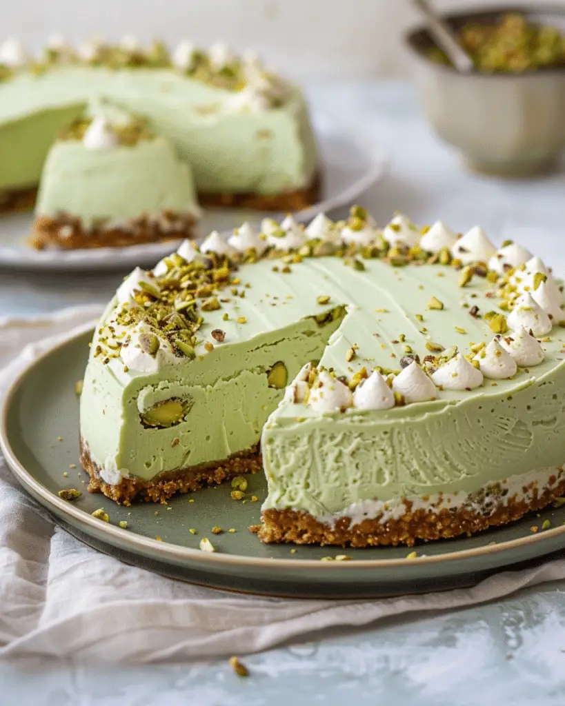 No-Bake Pistachio Cheesecake